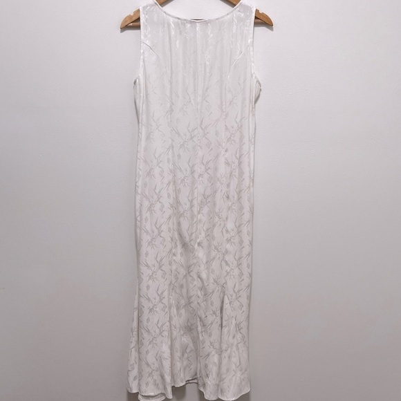 VINTAGE Made in USA Violet Kay White Floral Maxi Dress slip dress Size Medium - Picture 5 of 11